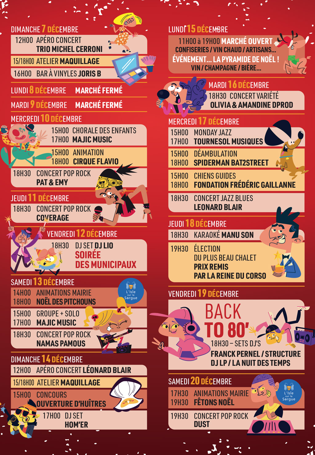 Noël en Vaucluse - Le Village de Noël à L'Isle-sur-la-Sorgue - Le programme 2025 partie 2